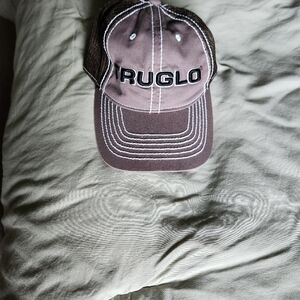 Brown Curved Brim Hat with Embroidered Detail